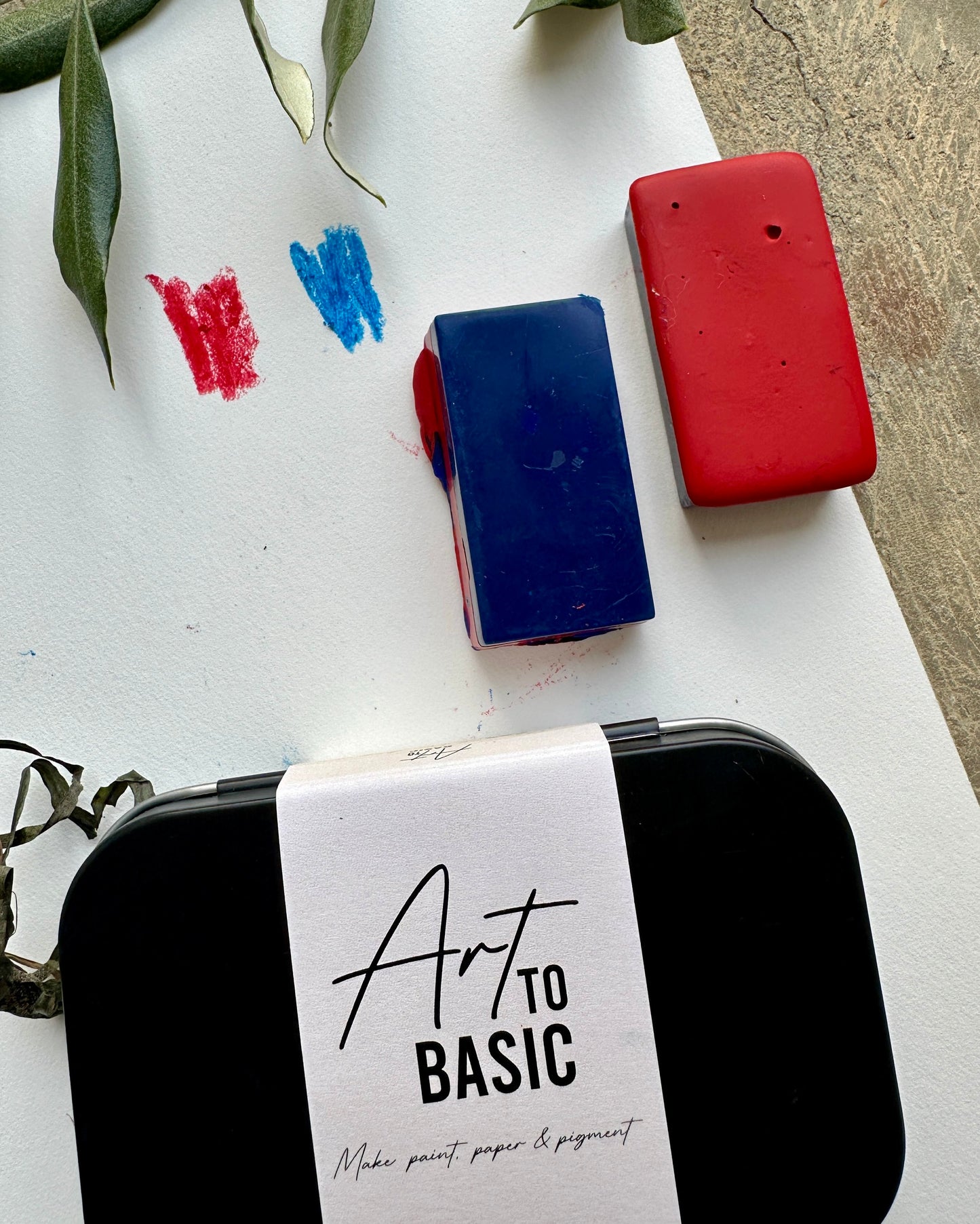 Alchemy Stone - Cinnabar Red & Ultramarine Dark Blue