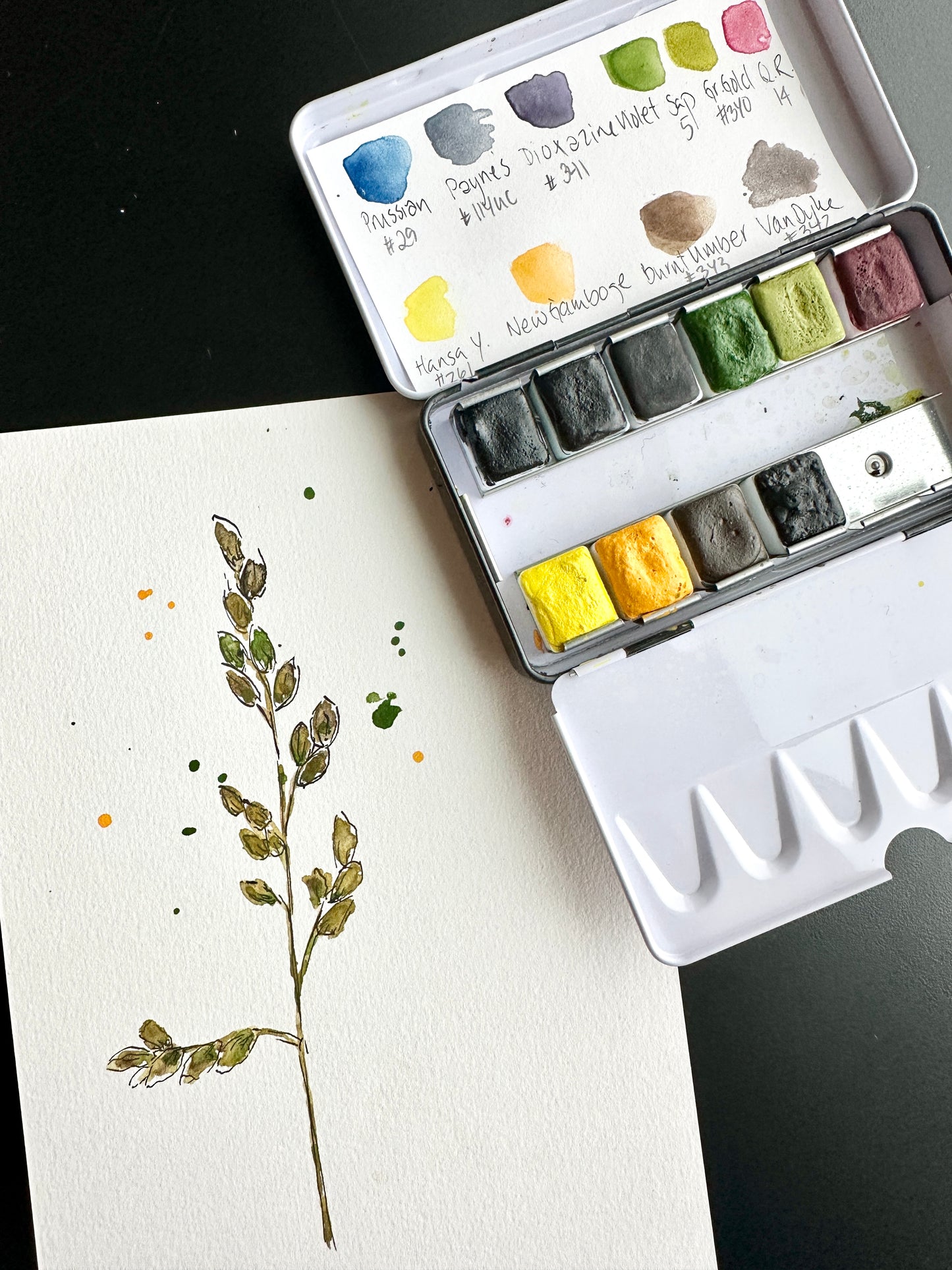 The ink & wash Wildflowers Palette