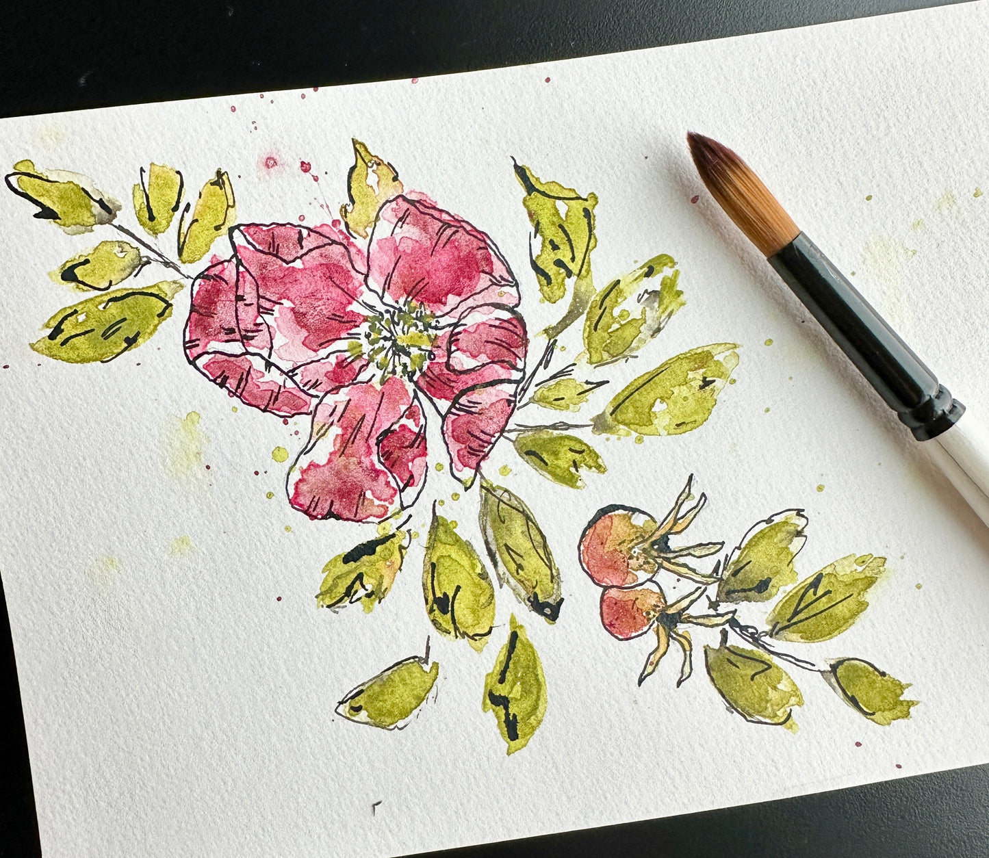 The ink & wash Wildflowers Palette