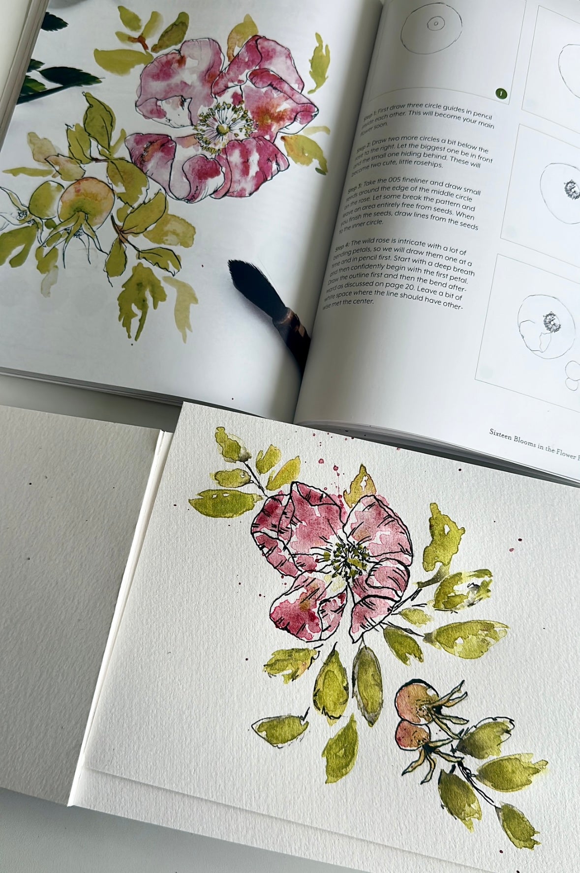 The ink & wash Wildflowers Palette