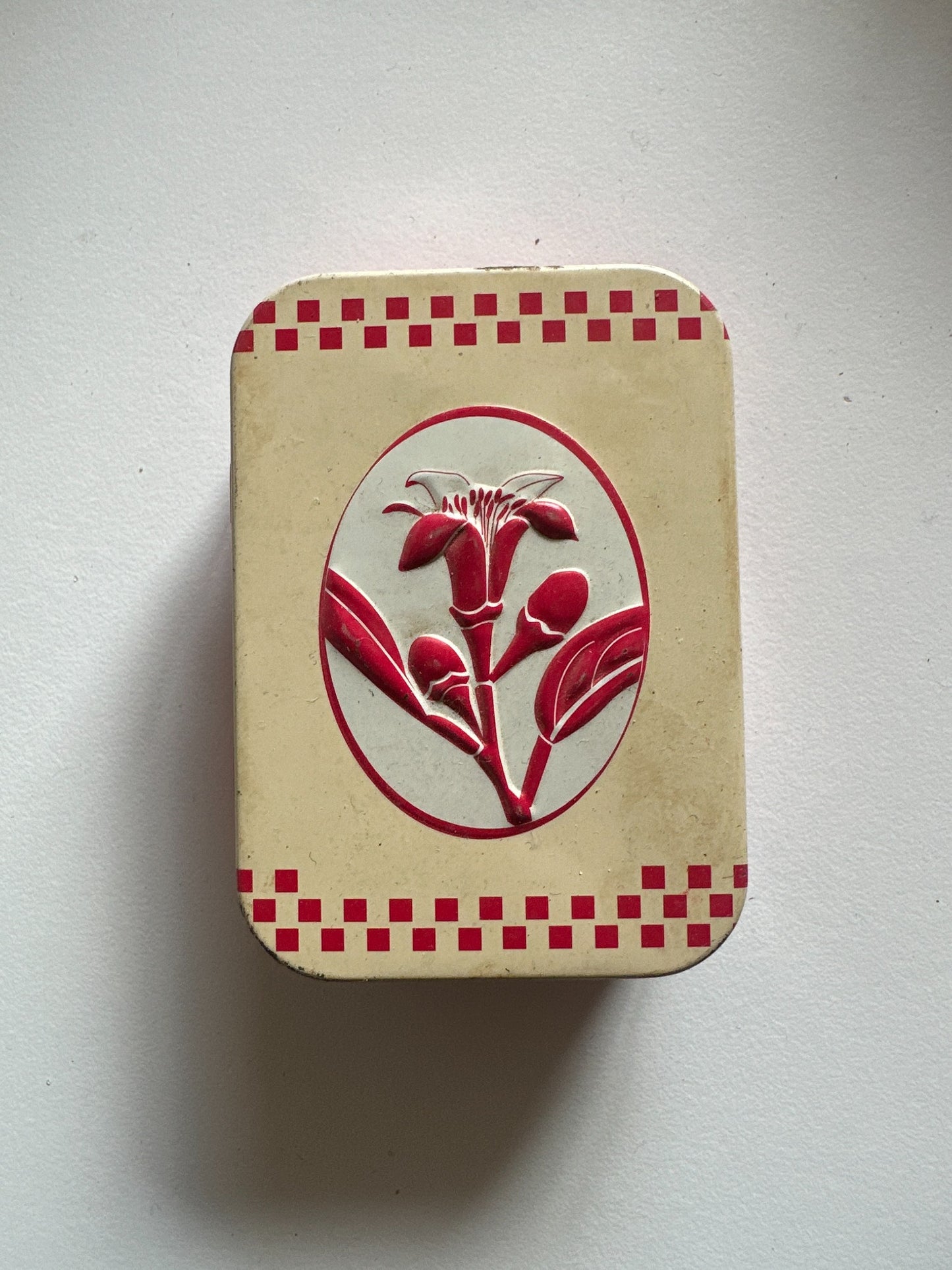 Vintage Floral Metal Tin