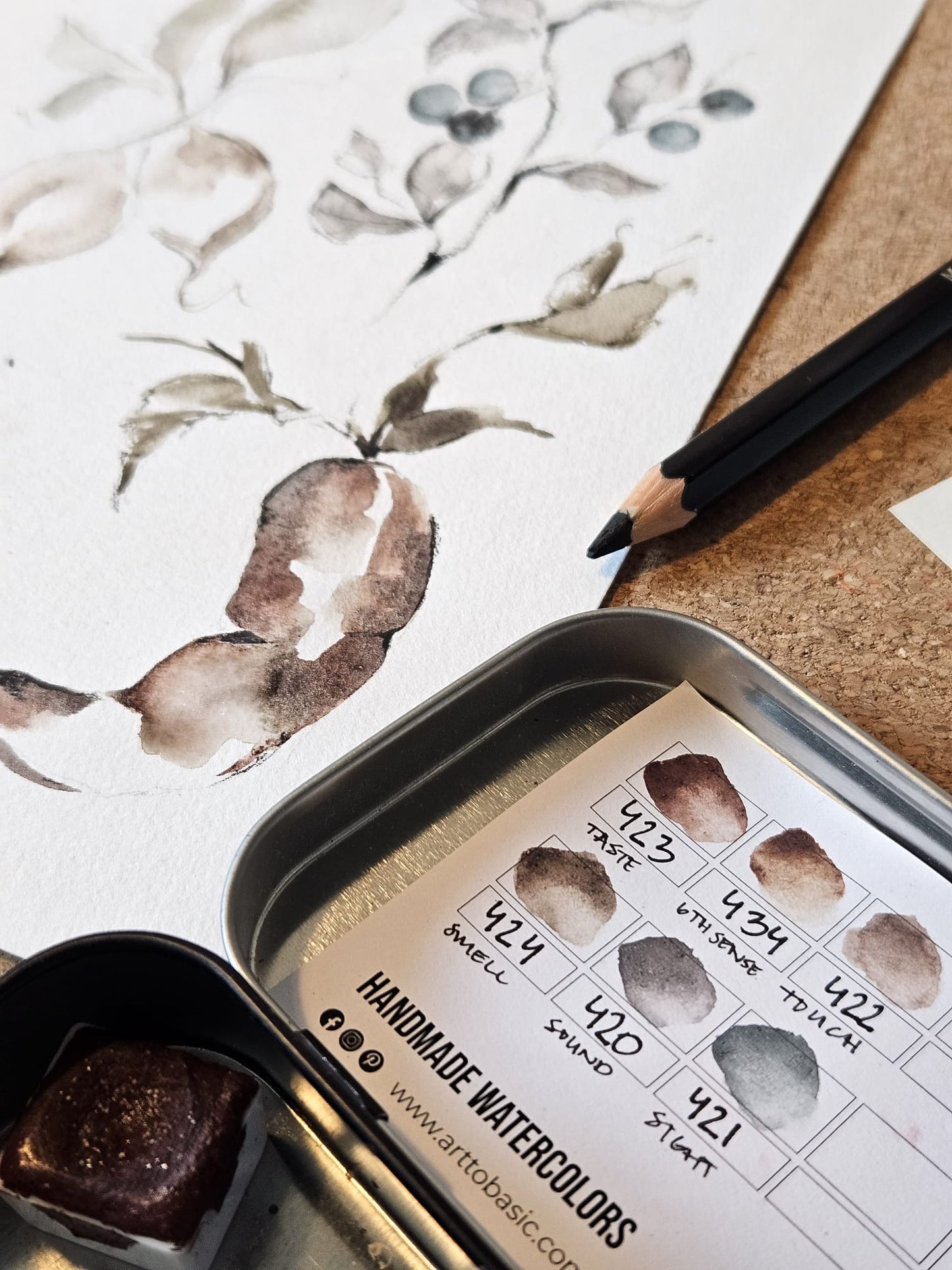 The Six Senses Palette by Emmeli Eek Christensen of @oak.and.paper